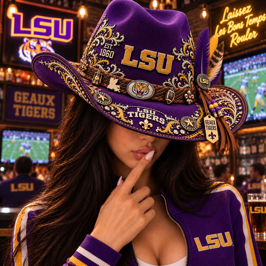 LSU Cowboy Hat DNBN