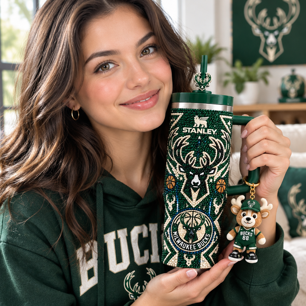 Milwaukee Bucks 40oz Tumbler With Handle TTNL