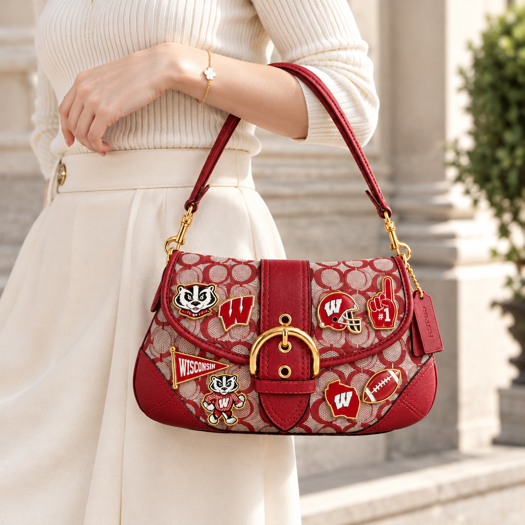 Wisconsin Badgers Soho Bag With Charm