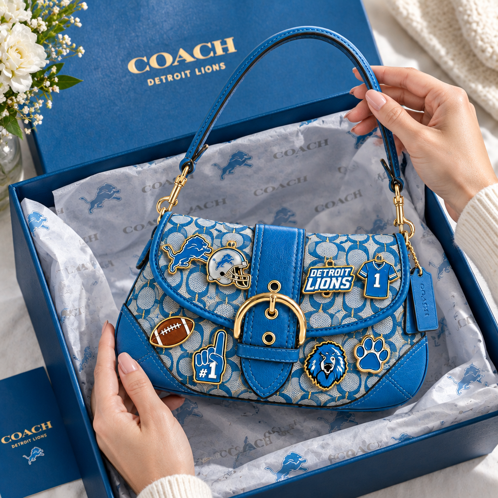 Detroit Lions Soho Bag With Charm