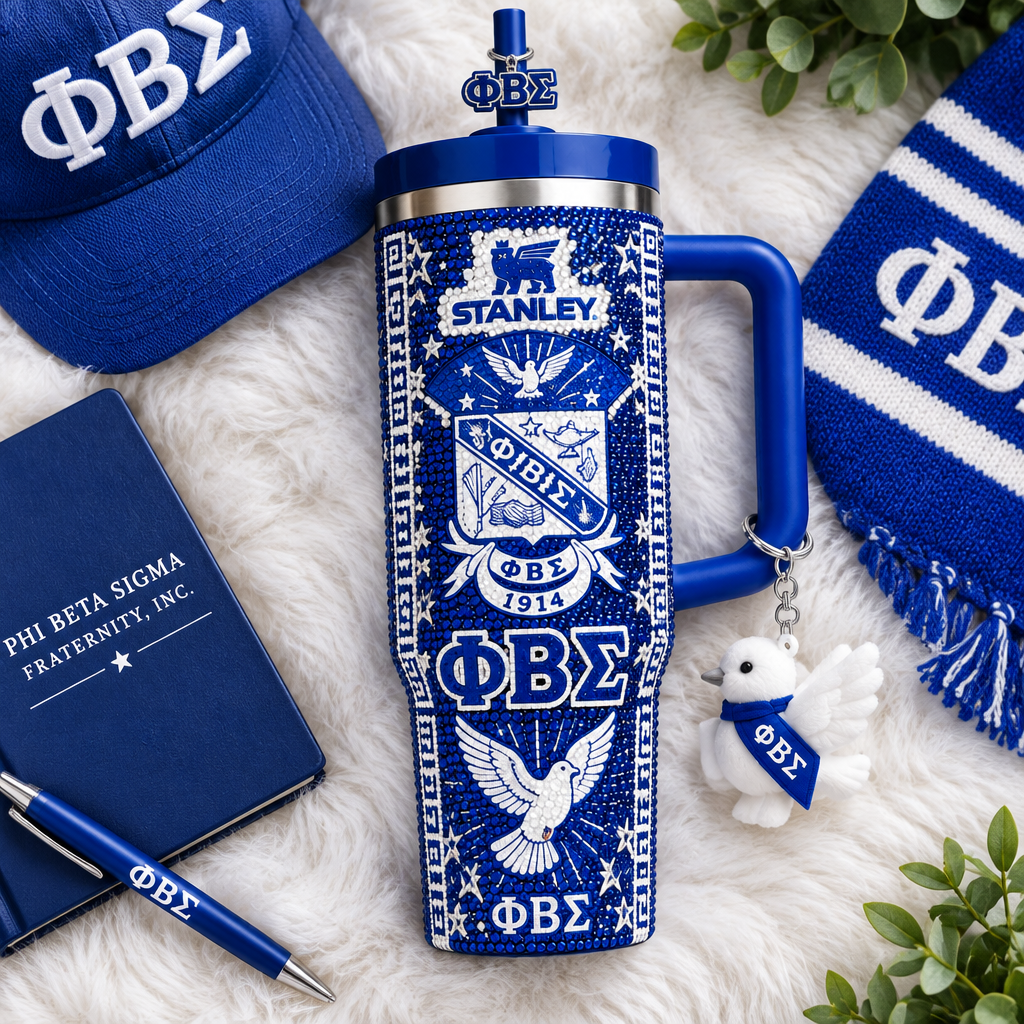 Phi Beta Sigma 40oz Tumbler With Handle TTNL